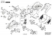 Bosch 3 600 HA4 500 Rotak 43 Li Lawnmower 36 V / Eu Spare Parts